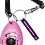 Dog Training Clicker, dog training & behavior aids, dog training kit (Pink)