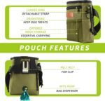 Dog Treat Training Pouch with Built-in Poop Bag Dispenser, Army Green - Image 2