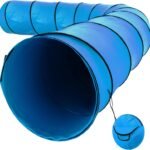 Dog Tunnel, Dog Agility Tunnel, Play, 18 Feet, Small, Medium, Large, Blue