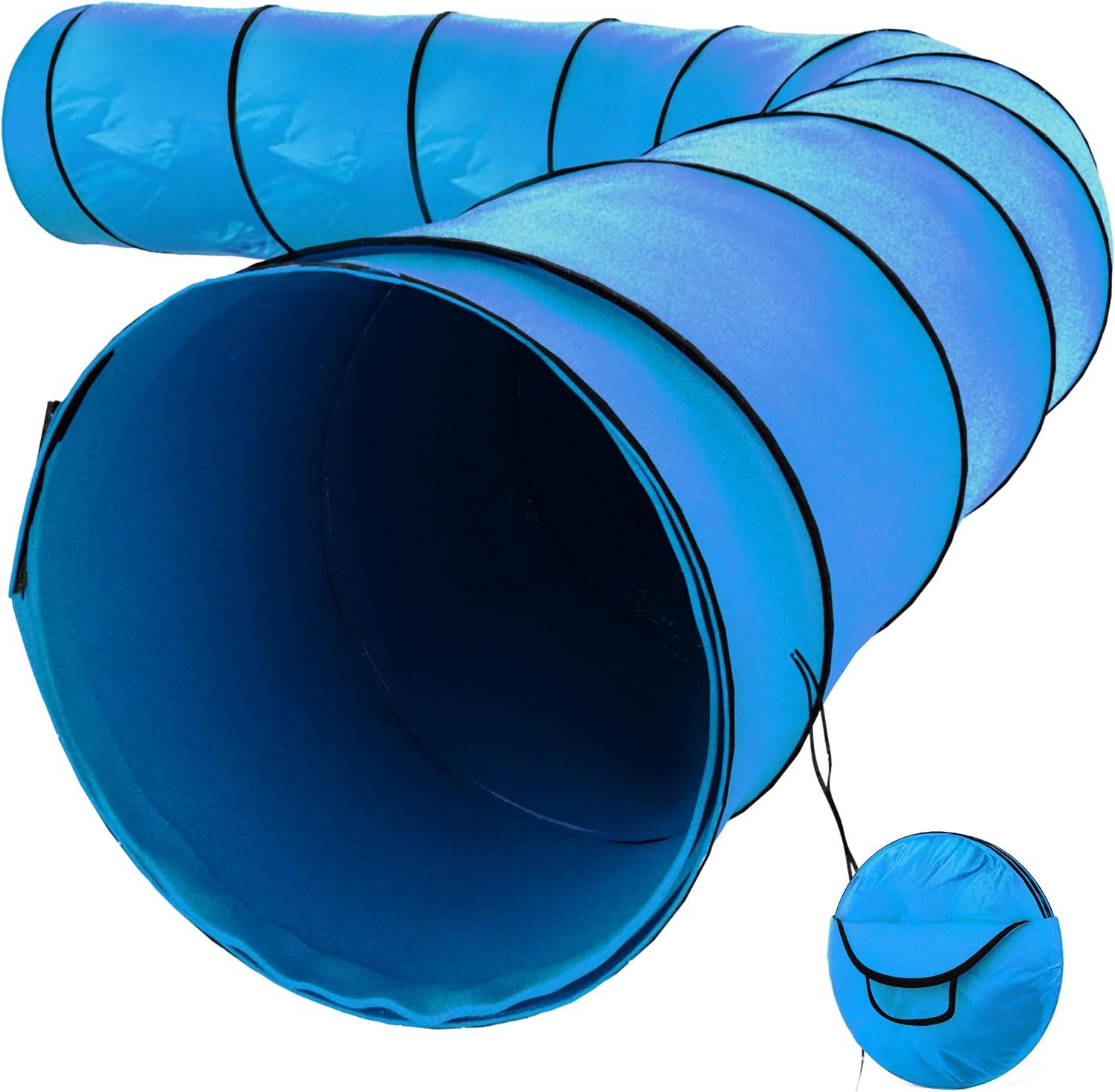 Dog Tunnel, Dog Agility Tunnel, Play, 18 Feet, Small, Medium, Large, Blue Dog Tunnel, Dog Agility Tunnel, Play, 18 Feet, Small, Medium, Large, Blue