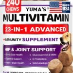 Dog Vitamins and Supplements, 240 Treats, Dog Multivitamin with Glucosamine
