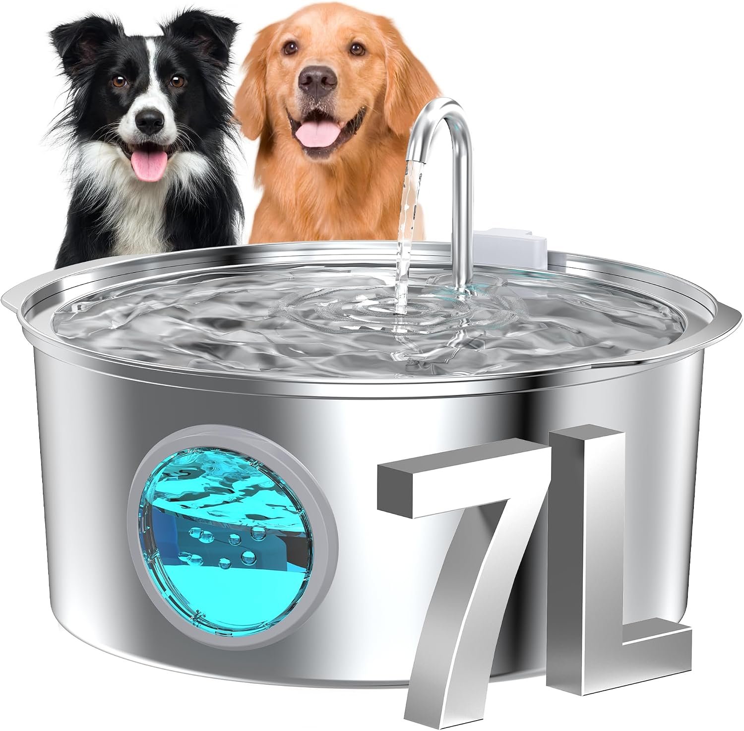 Dog Water Fountain for Large Dogs: 7L/236oz/1.8G Dog Fountain Dog Water Fountain for Large Dogs: 7L/236oz/1.8G Dog Fountain