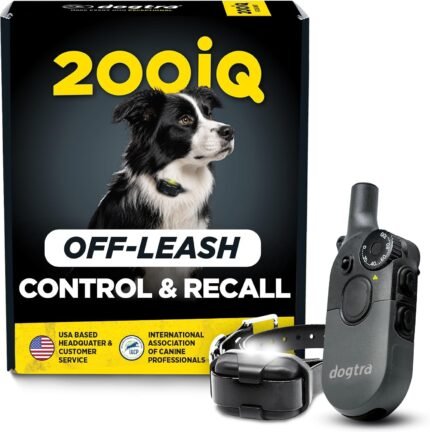 Dogtra 200iQ Professional Remote Training E Collar - 1/2 Mile, 100 Precision Levels, IPX9K Waterproof, Tone & Vibration – Seamless No-Look Control Off-Leash Confidence for Dogs 10lb+