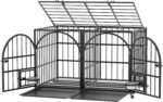 Dosker 42" Heavy Duty Metal Dog Crate Cage with Divider,Escape-Proof Kennel