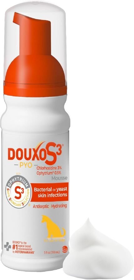Douxo S3 PYO Medicated Dog Mousse – Bacterial & Yeast Infection Treatment