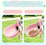 Drain-Back Stainless Steel Portable Dog Water Bottle with Bowl for Walks - Image 2