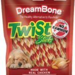 DreamBone Twist Sticks Rawhide-Free Dog Treats With Real Protein, 50 Count