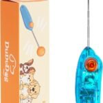 DuDuDog Dog Training Clicker for Training with Retractable Target Stick and Bright Ball, Clear Plastic Handle, Adjustable Length Trainer for Dogs, Puppies, Cats and Pets