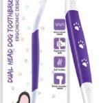 Dual-Head Dog Toothbrush for Medium & Large Dogs, Purple
