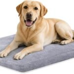 Dual-Layer Memory Foam Dog Bed for Large Dogs, Waterproof Washable Cover