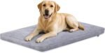 Dual-Layer Memory Foam Dog Bed for Large Dogs, Waterproof Washable Cover