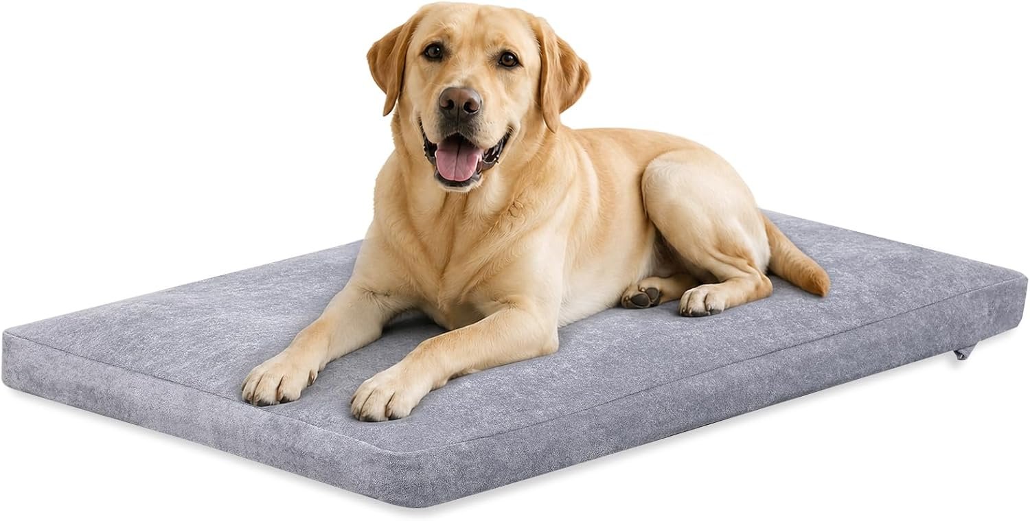 Dual-Layer Memory Foam Dog Bed for Large Dogs, Waterproof Washable Cover Dual-Layer Memory Foam Dog Bed for Large Dogs, Waterproof Washable Cover