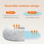 Dwanton Orthopedic Medium Donut Dog Bed, Gel Memory Foam, Washable, 36" - Image 2