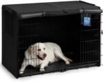 EHEYCIGA Dog Crate Cover 42 inch with Mesh, Waterproof Kennel Cover, Black