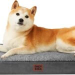 EHEYCIGA Orthopedic Dog Bed Large with Removable Washable Cover, 36IN Grey