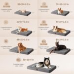 EHEYCIGA Orthopedic Dog Bed Large with Removable Washable Cover, 36IN Grey - Image 2