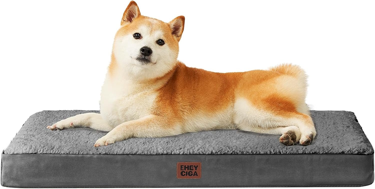EHEYCIGA Orthopedic Dog Bed Large with Removable Washable Cover, 36IN Grey EHEYCIGA Orthopedic Dog Bed Large with Removable Washable Cover, 36IN Grey