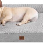 EHEYCIGA Orthopedic Dog Bed Medium Size, Memory Foam Dog Bed, Grey