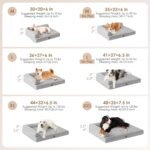 EHEYCIGA Orthopedic Dog Bed Medium Size, Memory Foam Dog Bed, Grey - Image 2