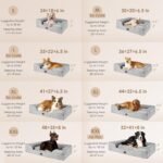 EHEYCIGA Orthopedic Dog Beds for Large Dogs, Waterproof Memory Foam Large Dog Bed with Sides, Non-Slip Bottom and Egg-Crate Foam Pet Couch Bed with Washable Removable Cover, Grey - Image 2