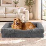 EHEYCIGA Orthopedic XL Dog Bed 42×30 Inch, Memory Foam Dog Couch, Grey