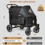 ELEMARA Large Dog Stroller with Walk-in Ramp, up to 110 lbs – Heavy Duty Dog Stroller for Large Dogs & 2 Medium Dogs, All-Terrain Wagon for Senior, Injured & Post-Surgery Pets - Image 2
