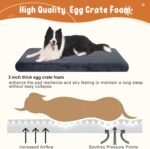 EMPSIGN Dog Bed Mat Crate Pad Mattress, Ultra Soft Pet Kennel, Grey, Large - Image 2