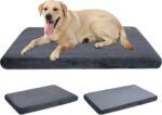 EMPSIGN Stylish Dog Bed Mat Dog Crate Pad Mattress Reversible (Cool & Warm), Water Proof Linings, Removable Machine Washable Cover, Firm Support Small to XX Large Dogs, Grey,XL(41''''*28''''*3'''')