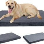 EMPSIGN Stylish Dog Bed Mat Dog Crate Pad Mattress Reversible (Cool & Warm), Water Proof Linings, Removable Machine Washable Cover, Firm Support Small to XX Large Dogs, Grey,XL(41””*28””*3””)