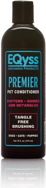 EQyss Premier Pet Conditioner - Moisturizes, Softens, & Conditions Dry Coat & Hair, Detangles & Adds Shine - for all Dogs, Cats, Puppies (16 oz)