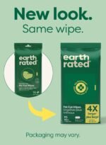 Earth Rated Dog Eye Wipes, Vet Developed, Unscented, Removes Dirt, 70ct - Image 2