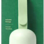Earth Rated Dog Poop Bag Holder & Leash Dispenser, 15 Bags, Unscented