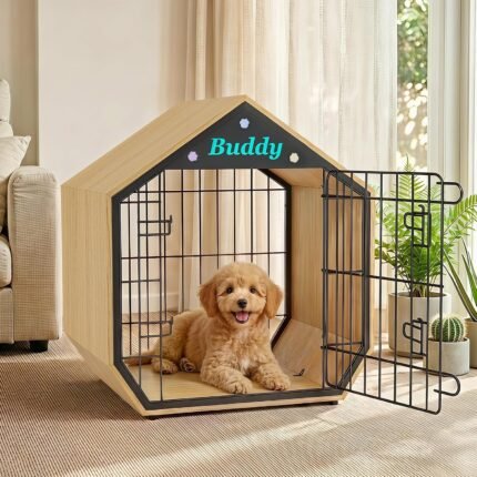 EasyCom 25.5″ Dog Crate Furniture, Modern Decorative Kennels Indoor(DC110)