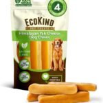 EcoKind Yak Cheese Himalayan Dog Chews, Yak Chews for Large Dogs, 4-5 Bones