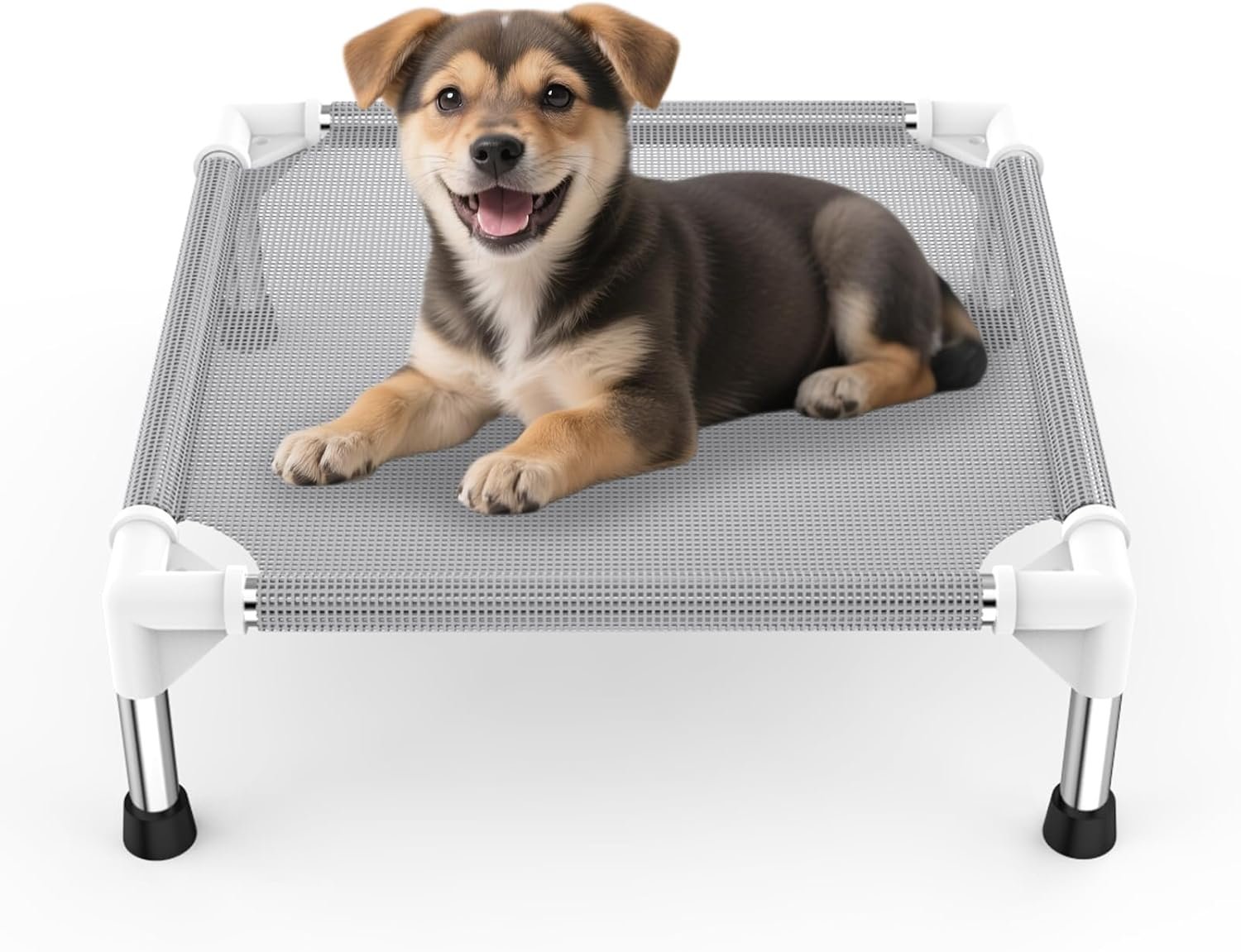 Elevated Dog Bed with Teslin Cooling Fabric – Lightweight Dog Cot, Small Elevated Dog Bed with Teslin Cooling Fabric – Lightweight Dog Cot, Small