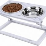 Elevated Dog Bowl, Adjustable Height and Tilt Angle Dog Bowl Stand