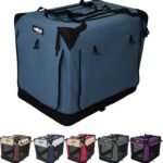 EliteField 4-Door Folding Soft Dog Crate with Curtains (2-Year Warranty)