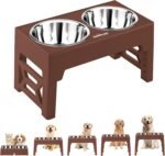 EliteField Elevated Dog Bowls, 2 Stainless Steel Bowls (2-Year Warranty)