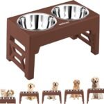 EliteField Elevated Dog Bowls, 2 Stainless Steel Bowls (2-Year Warranty)