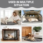 Exsnugy Washable Dog Bed Mat Large Size Fluffy Pet Crate Pad 42x28 XL - Image 2