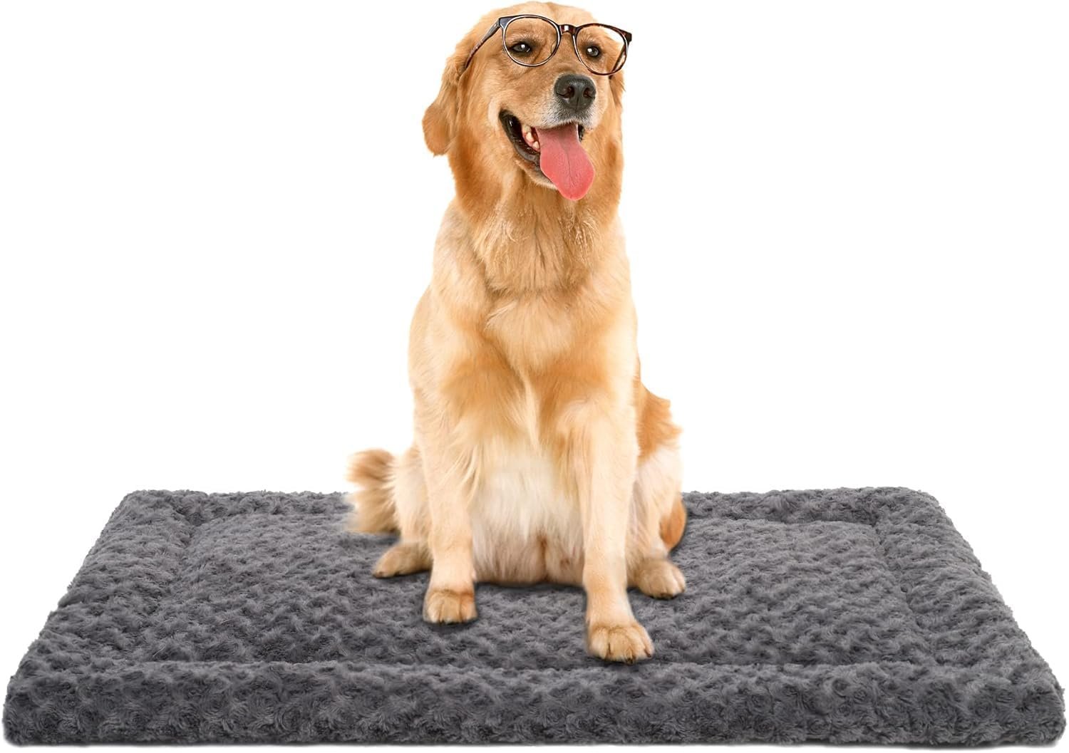 Exsnugy Washable Dog Bed Mat Large Size Fluffy Pet Crate Pad 42×28 XL Exsnugy Washable Dog Bed Mat Large Size Fluffy Pet Crate Pad 42×28 XL