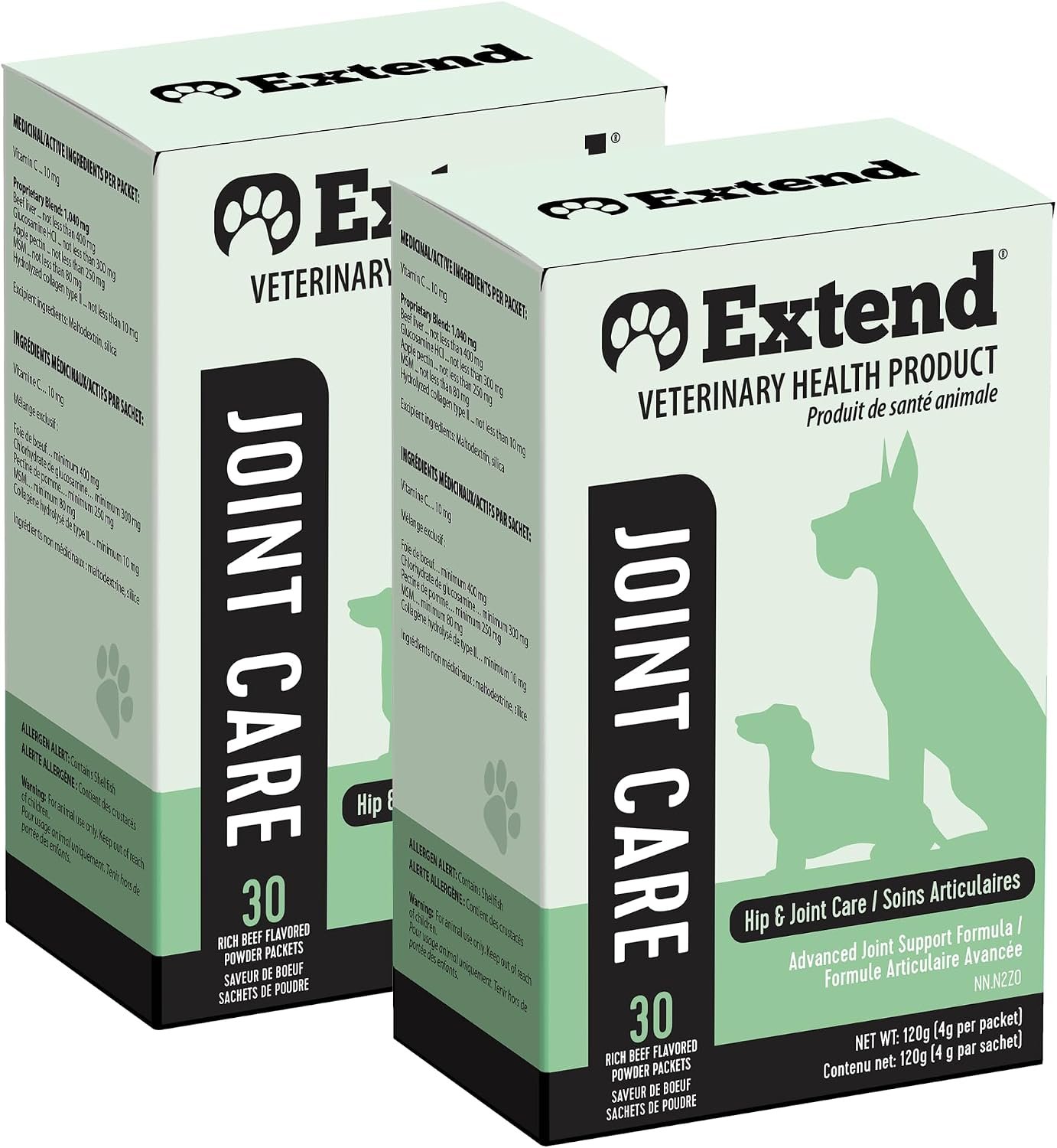 Extend Dog Hip and Joint Supplement Beef Flavored Powder Packets with Glucosamine, Chondroitin, MSM & Collagen, Hip & Joint Support, Mobility & Cartilage Health, Daily Dog Supplement, 60 Count Extend Dog Hip and Joint Supplement Beef Flavored Powder Packets with Glucosamine, Chondroitin, MSM & Collagen, Hip & Joint Support, Mobility & Cartilage Health, Daily Dog Supplement, 60 Count