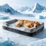 Extra Large Orthopedic Dog Bed for XL Dogs with Cooling Gel Solid Memory Foam, 2 Removable Washable Covers, 360° 7″ Bolster Sides, Chew Resistant Waterproof Pet Sofa, Dog Crate Beds for Senior Dogs