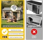 Extra Large Outdoor Dog House with Balcony, Weatherproof Kennel for 2 Dogs - Image 2