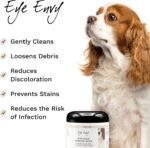 Eye Envy Tear Stain Wipes for Dogs. Textured to Gently Clean. Presoaked in Natural Formula. Recommended by AKC Breeders, Professional Groomers. Cleans Staining. USA Made. 60 Wipes - Image 2