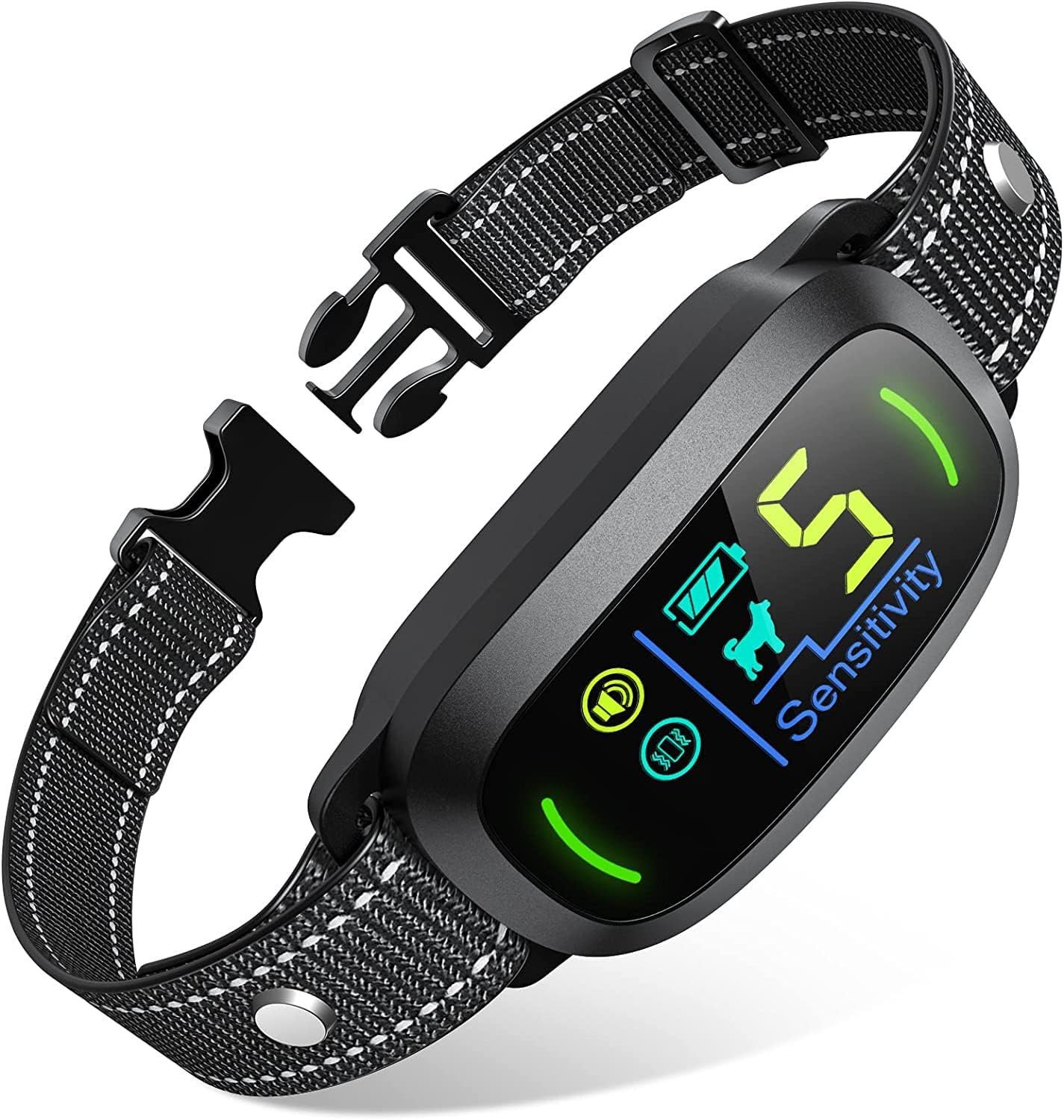 FAFAFROG Dog Bark Collar, Rechargeable Smart Collar, Anti Barking Training Collar with 5 Adjustable Sensitivity Beep Vibration, Bark Collar for Large Medium Small Dogs (Black) FAFAFROG Dog Bark Collar, Rechargeable Smart Collar, Anti Barking Training Collar with 5 Adjustable Sensitivity Beep Vibration, Bark Collar for Large Medium Small Dogs (Black)