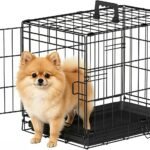 FDW | 18″ Foldable Metal Dog Crate | Black | Cage for Small Dogs