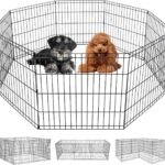 FDW | Dog Playpen | 24″, 8 Panels | Heavy Duty Metal Pet Exercise Pen
