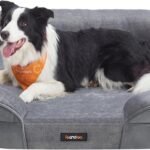 FEANDREA Orthopedic Dog Bed, 35″ Dog Couch with Removable Washable Cover