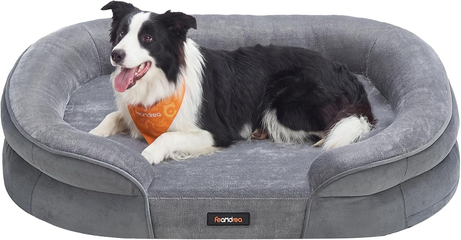FEANDREA Orthopedic Dog Bed, 35″ Dog Couch with Removable Washable Cover FEANDREA Orthopedic Dog Bed, 35″ Dog Couch with Removable Washable Cover
